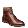 Florsheim Mens Lodge Cap Toe Lace-up Boot - Chestnut -Shoe Promotion Shop US 01 500781 00