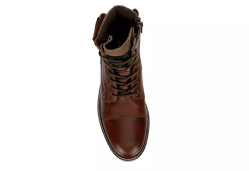 Franco Fortini Mens Wyatt Lace-up Boot - Brown 8 Franco Fortini Mens Wyatt Lace-up Boot - Brown - Image 6