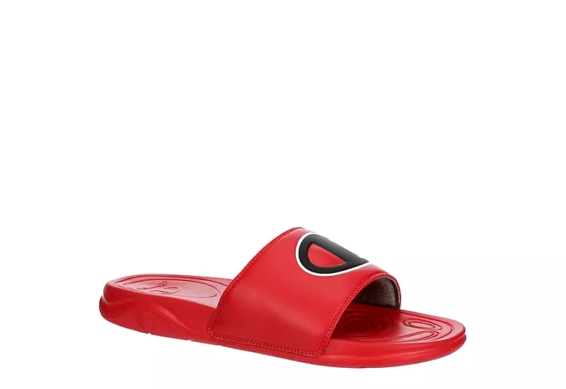Champion Mens Mega Slide Big C Slide Sandal - Red 3 Champion Mens Mega Slide Big C Slide Sandal - Red