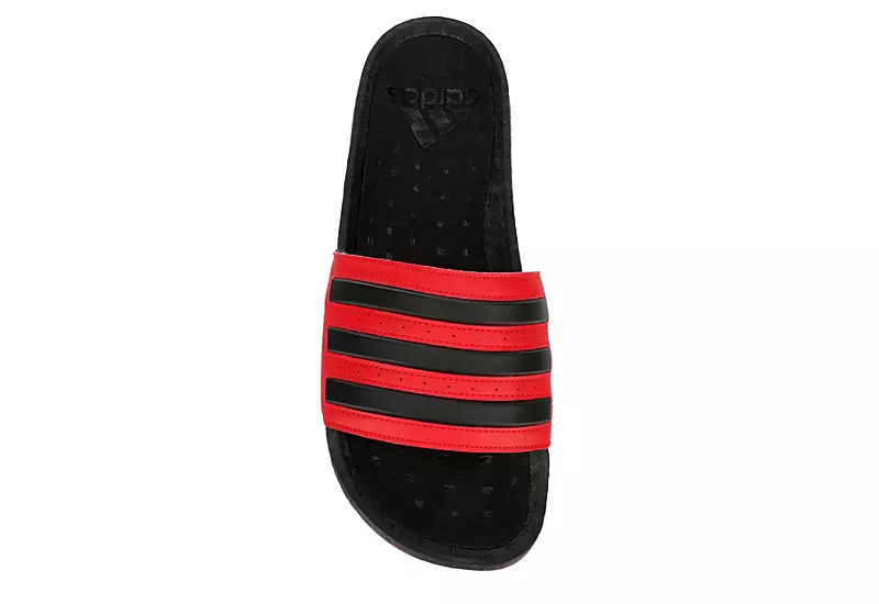 Adidas Mens Adilette Boost Slide Sandal - Red 8 Adidas Mens Adilette Boost Slide Sandal - Red - Image 6