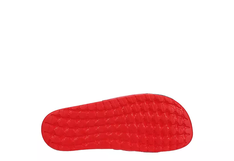 Adidas Mens Adilette Boost Slide Sandal - Red 9 Adidas Mens Adilette Boost Slide Sandal - Red - Image 7