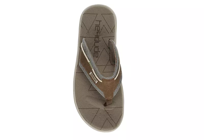 Heydude Mens Sami Flip Flop Sandal - Brown 8 Heydude Mens Sami Flip Flop Sandal - Brown - Image 6