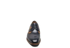 Stacy Adams Mens Palmer Plain Toe Medallion Oxford - Navy -Shoe Promotion Shop US 01 501554 02