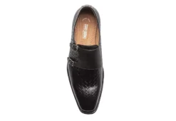 Stacy Adams Mens Torrance Plain Toe Double Monk Strap Oxford - Black -Shoe Promotion Shop US 01 501558 05