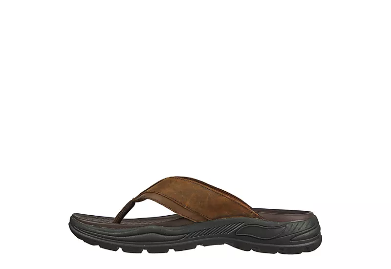 Skechers Mens Malico Flip Flop Sandal - Brown 5 Skechers Mens Malico Flip Flop Sandal - Brown - Image 3