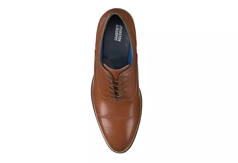 Johnston & Murphy Mens Stockton Cap Toe Oxford - Dark Tan 8 Johnston & Murphy Mens Stockton Cap Toe Oxford - Dark Tan - Image 6