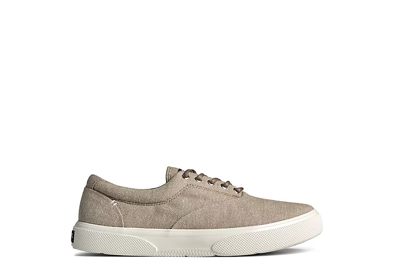 Sperry Mens Halyard Plushstep Cvo Sneaker - Taupe 4 Sperry Mens Halyard Plushstep Cvo Sneaker - Taupe - Image 2