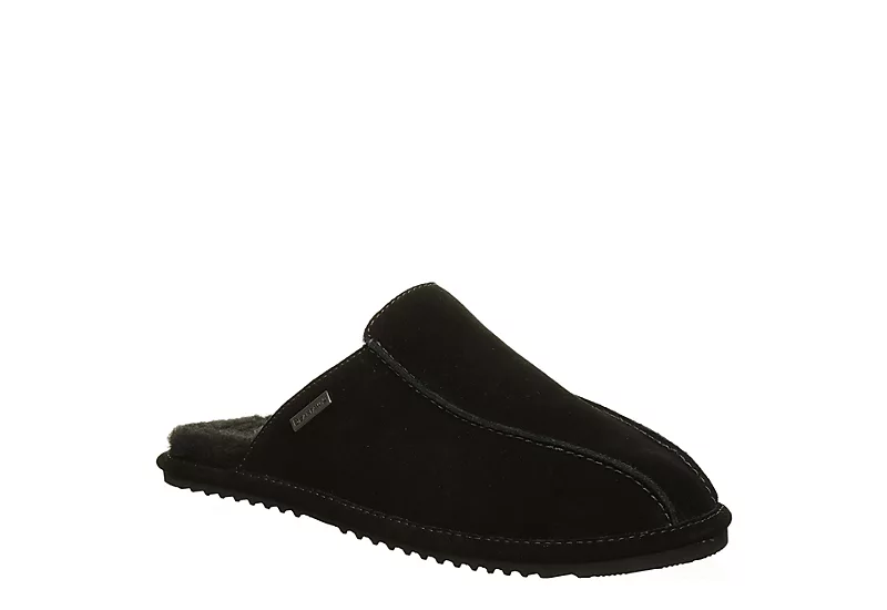 Bearpaw Mens Pierre Slipper - Black 3 Bearpaw Mens Pierre Slipper - Black
