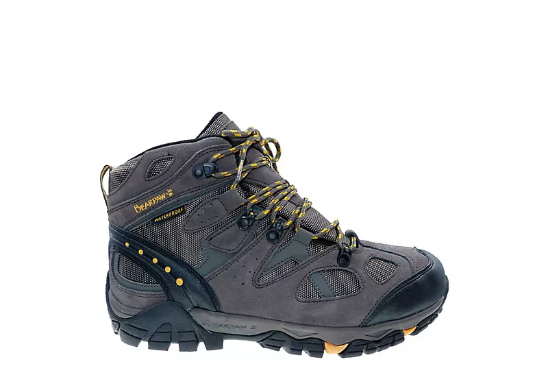 Bearpaw Mens Brock Waterproof Mid Hiking Boot - Taupe 4 Bearpaw Mens Brock Waterproof Mid Hiking Boot - Taupe - Image 2