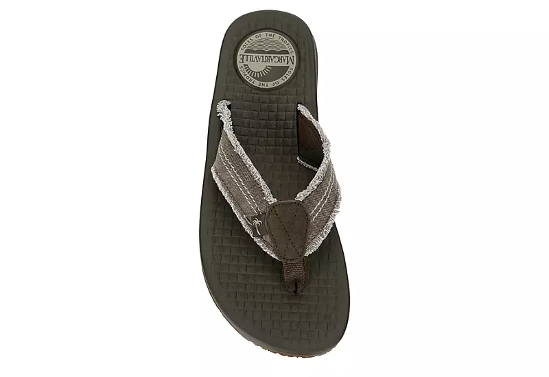Margaritaville Mens Rag Time Flip Flop Sandal - Dark Brown 8 Margaritaville Mens Rag Time Flip Flop Sandal - Dark Brown - Image 6