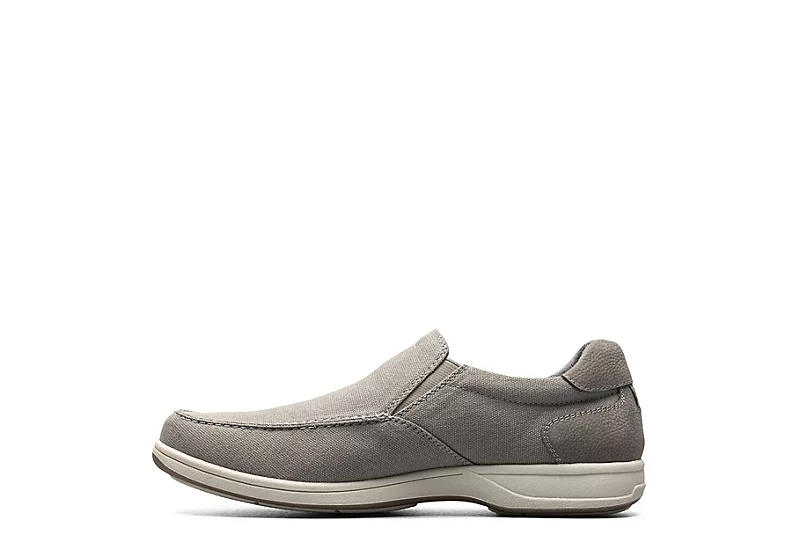 Florsheim Mens Lakeside Canvas Moc Toe Slip On Oxford - Grey 6 Florsheim Mens Lakeside Canvas Moc Toe Slip On Oxford - Grey - Image 4