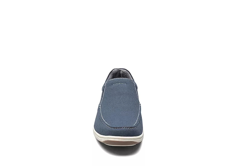 Florsheim Mens Lakeside Canvas Moc Toe Slip On Oxford - Navy 5 Florsheim Mens Lakeside Canvas Moc Toe Slip On Oxford - Navy - Image 3