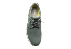 Florsheim Mens Crossover Canvas Plain Toe Slip On Sneaker - Green -Shoe Promotion Shop US 01 502872 05