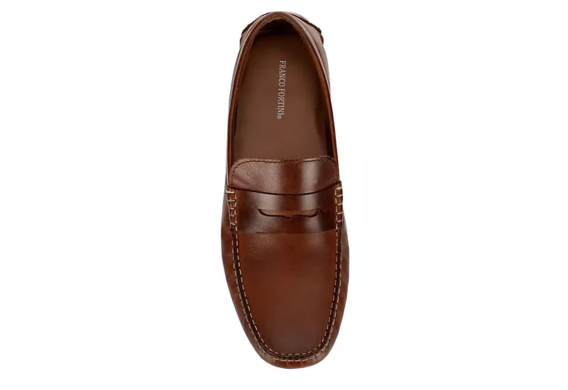 Franco Fortini Mens Daven Penny Loafer Oxford - Cognac 8 Franco Fortini Mens Daven Penny Loafer Oxford - Cognac - Image 6