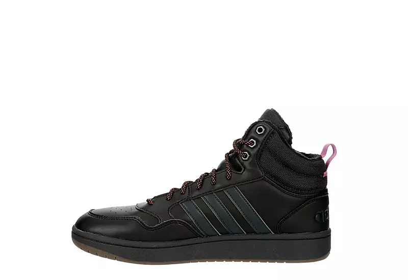 Adidas Mens Hoops 3.0 Mid Winter Sneaker - Black 6 Adidas Mens Hoops 3.0 Mid Winter Sneaker - Black - Image 4