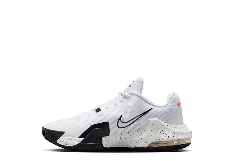 Nike Mens Air Max Impact 4 Basketball Shoe - White 5 Nike Mens Air Max Impact 4 Basketball Shoe - White - Image 3