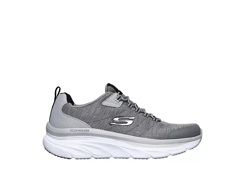 Skechers Mens Dlux Walker Pensive - Grey 4 Skechers Mens Dlux Walker Pensive - Grey - Image 2