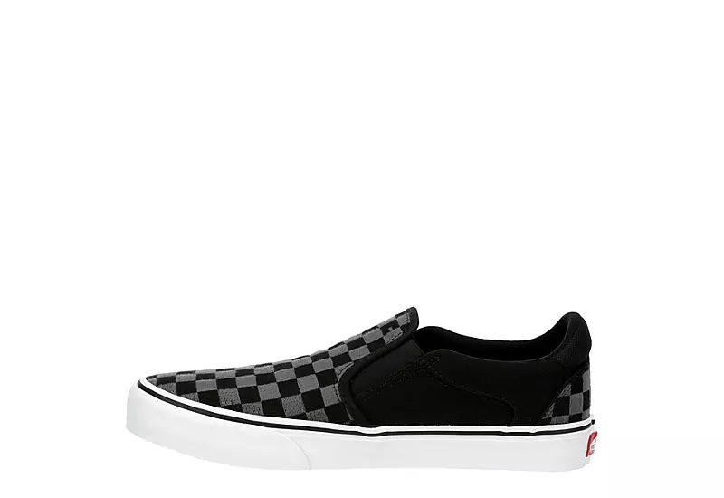 Vans Mens Asher Deluxe Slip On Sneaker - Black 6 Vans Mens Asher Deluxe Slip On Sneaker - Black - Image 4