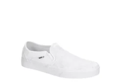 Vans Mens Asher Slip On Sneaker - White