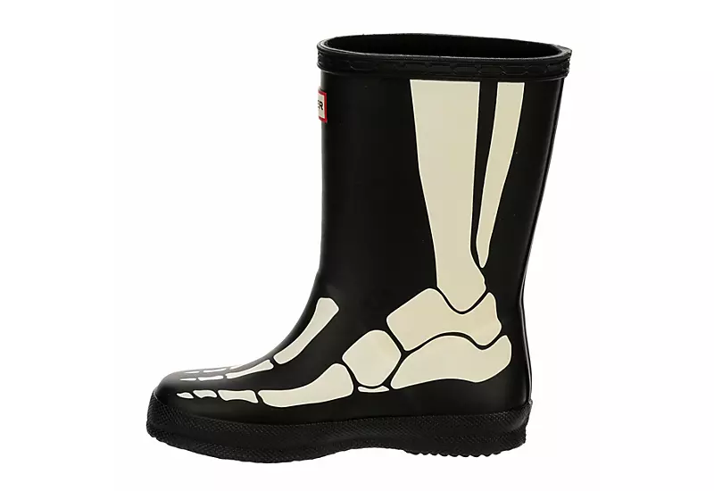 Hunter Boots Llc Boys Infant First Classic Skeleton Print Rain Boot - Black 6 Hunter Boots Llc Boys Infant First Classic Skeleton Print Rain Boot - Black - Image 4