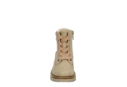 Cupcake Couture Girls Infant Lil Lexi Lace-up Boot - Beige -Shoe Promotion Shop US 01 702522 02