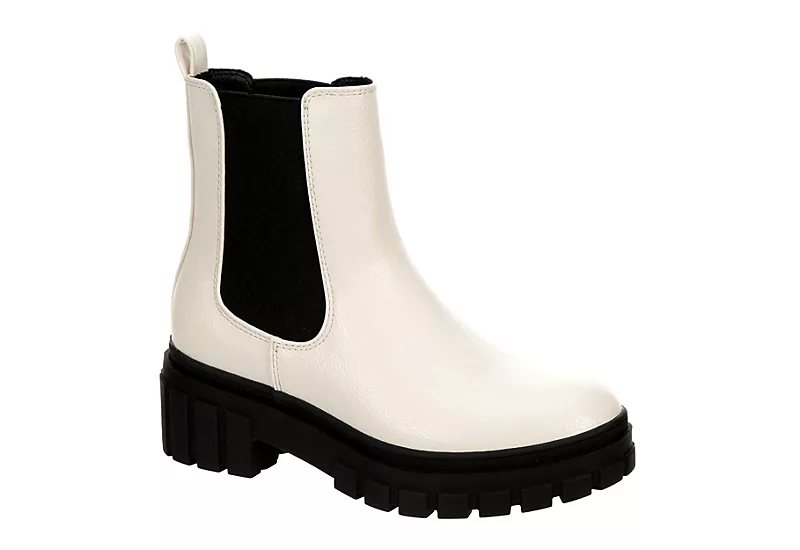 Cupcake Couture Girls Teagan Chelsea Boot - Ivory 3 Cupcake Couture Girls Teagan Chelsea Boot - Ivory