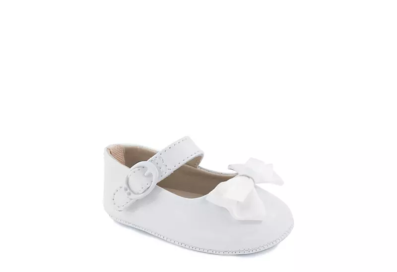Baby Deer Girls Infant Mckenna Dress Flat - White 3 Baby Deer Girls Infant Mckenna Dress Flat - White