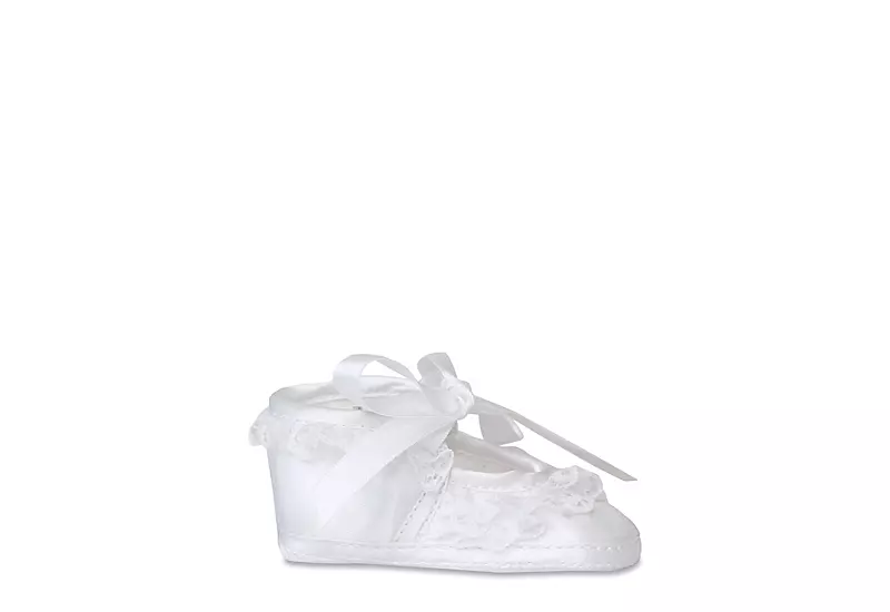 Baby Deer Girls Infant Paislee Dress Flat - White 4 Baby Deer Girls Infant Paislee Dress Flat - White - Image 2