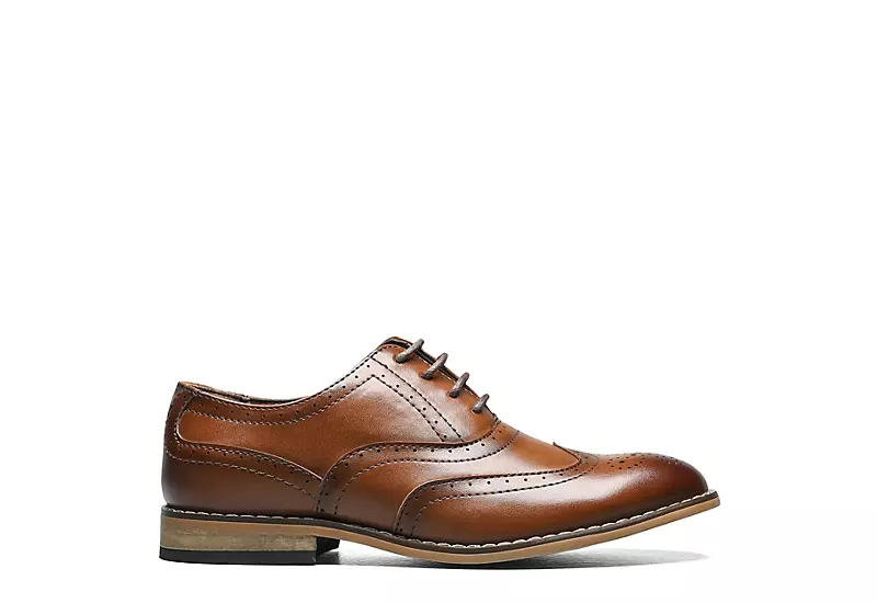 Stacy Adams Boys Dunbar Oxford - Cognac 4 Stacy Adams Boys Dunbar Oxford - Cognac - Image 2