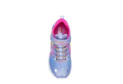 Skechers Girls Unicorn Dreams Light Up Sneaker - Light Blue -Shoe Promotion Shop US 01 702644 05