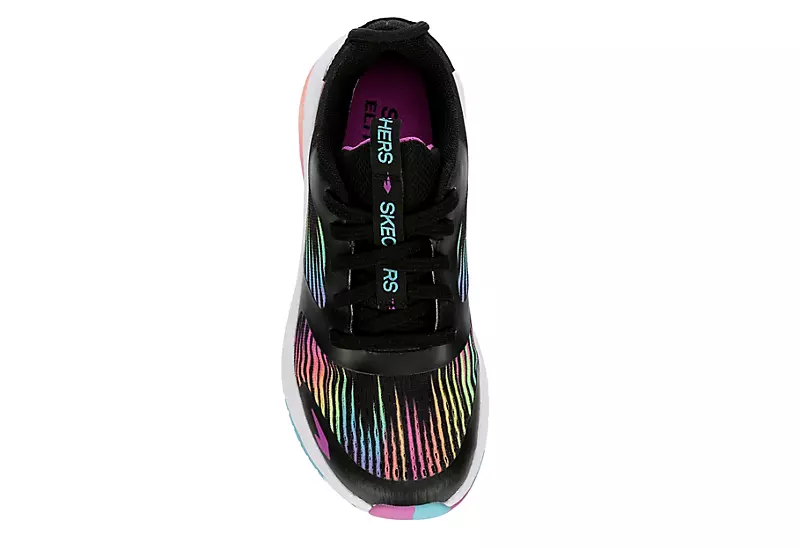 Skechers Girls Elite Sport Tempo Pro Sneaker - Black 8 Skechers Girls Elite Sport Tempo Pro Sneaker - Black - Image 6