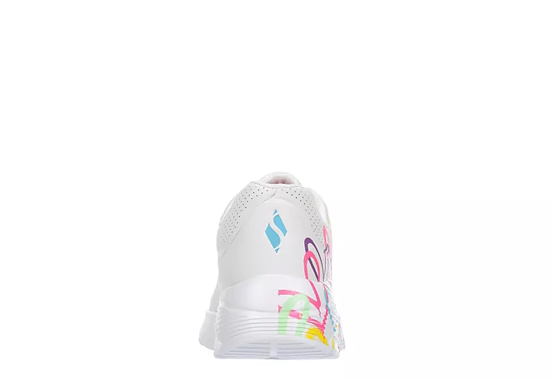 Skechers Girls Uno Lite Sneaker - White 7 Skechers Girls Uno Lite Sneaker - White - Image 5