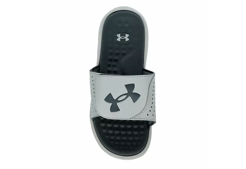 Under Armour Boys Ignite Pro Slide Sandal - Grey 8 Under Armour Boys Ignite Pro Slide Sandal - Grey - Image 6