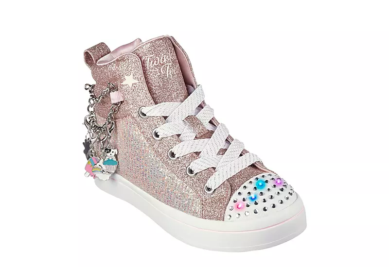 Skechers Girls Twi-lites 2.0 Twinkle Toes Light Up Sneaker - Rose Gold 3 Skechers Girls Twi-lites 2.0 Twinkle Toes Light Up Sneaker - Rose Gold