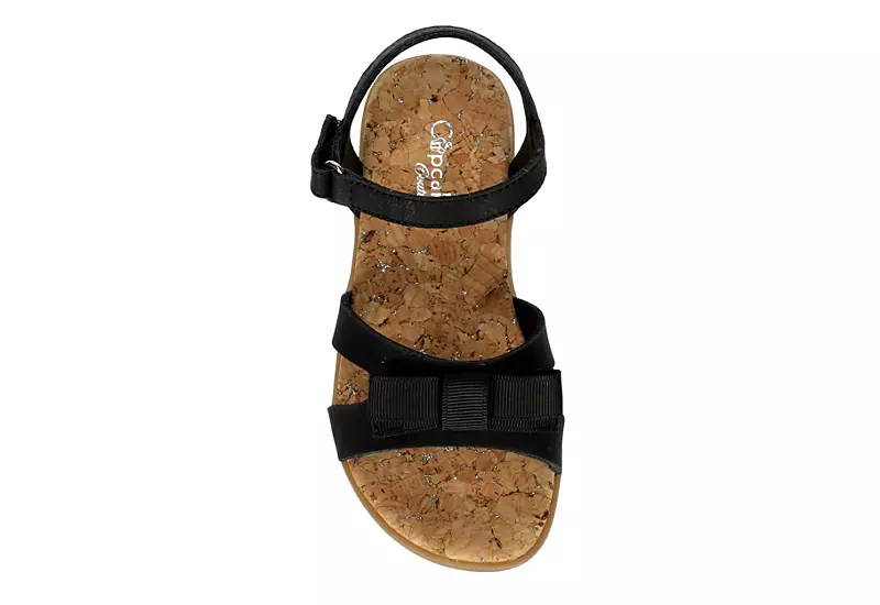 Cupcake Couture Girls Infant Lil Bow Sandal - Black 8 Cupcake Couture Girls Infant Lil Bow Sandal - Black - Image 6