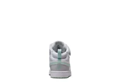 Nike Girls Court Borough 2 Mid Top Sneaker - Platinum -Shoe Promotion Shop US 01 808056 03