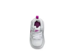 Nike Girls Infant Court Borough 2 Mid Top Sneaker - Platinum -Shoe Promotion Shop US 01 808080 04