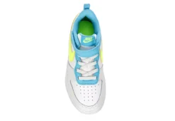 Nike Boys Court Borough 2 Low Top Sneaker - White -Shoe Promotion Shop US 01 808158 05