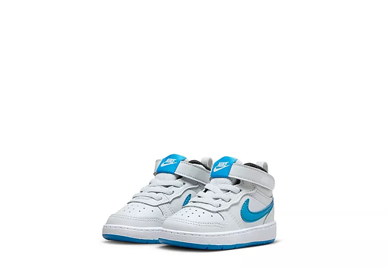 Nike Boys Infant Court Borough Mid 2 Sneakers - Grey 3 Nike Boys Infant Court Borough Mid 2 Sneakers - Grey