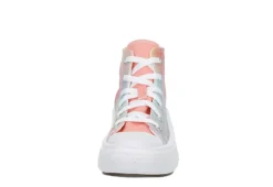 Converse Girls Chuck Taylor All Star Move High Top Sneaker - Pink -Shoe Promotion Shop US 01 808316 02