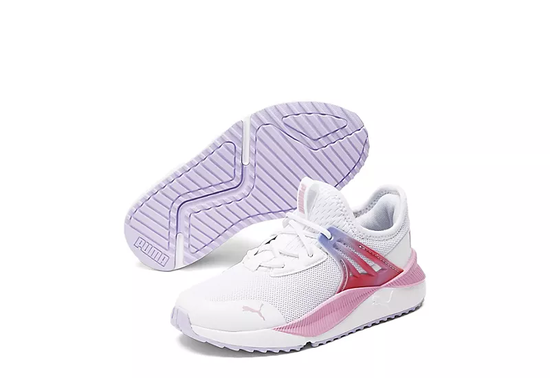 Puma Girls Pacer Future Sneaker - White 3 Puma Girls Pacer Future Sneaker - White