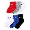 Nike Boys Ankle Socks 6 Pairs - Assorted 2 Nike Boys Ankle Socks 6 Pairs - Assorted -Shoe Promotion Shop US 01 900402 00